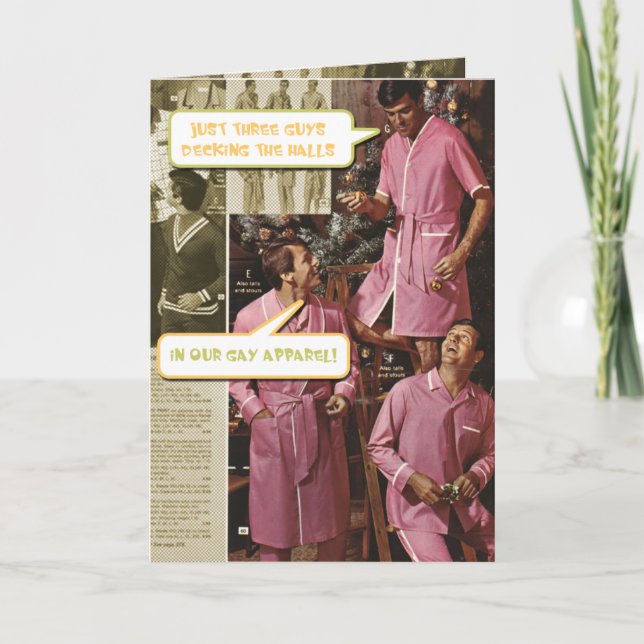 Hängande Bollar roligt julkort Helgkort (Framsida)