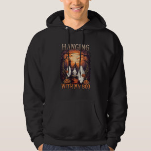 Hängande Boo Halloween-spöken Pumpa Fullmåne_1 Hoodie