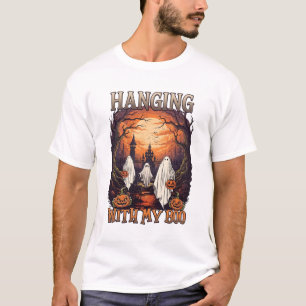 Hängande Boo Halloween-spöken Pumpa Fullmåne_1 T Shirt