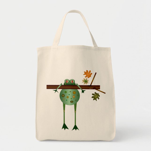 Hängande där Treefrog Tote Bag Tygkasse (Framsidan)
