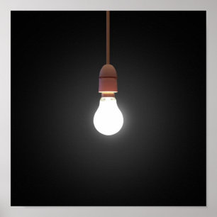 Hängande glödlampa poster