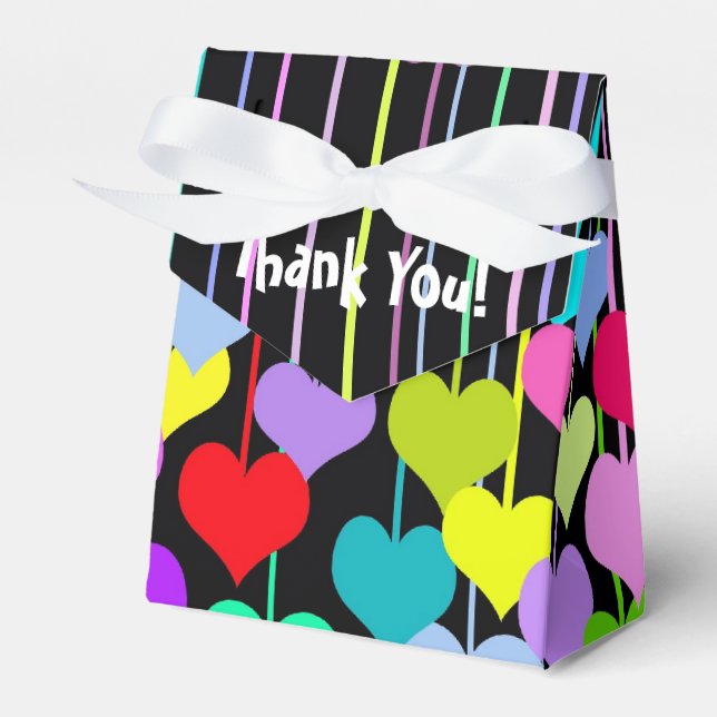 Hängande hörn på svart presentaskar (Framsidan Sidan)