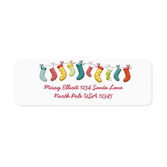 Hängande julinventeringar returadress etikett (Framsidan)