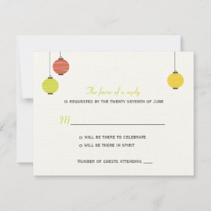 Hängande lyktor bröllop RSVP-kort OSA Kort