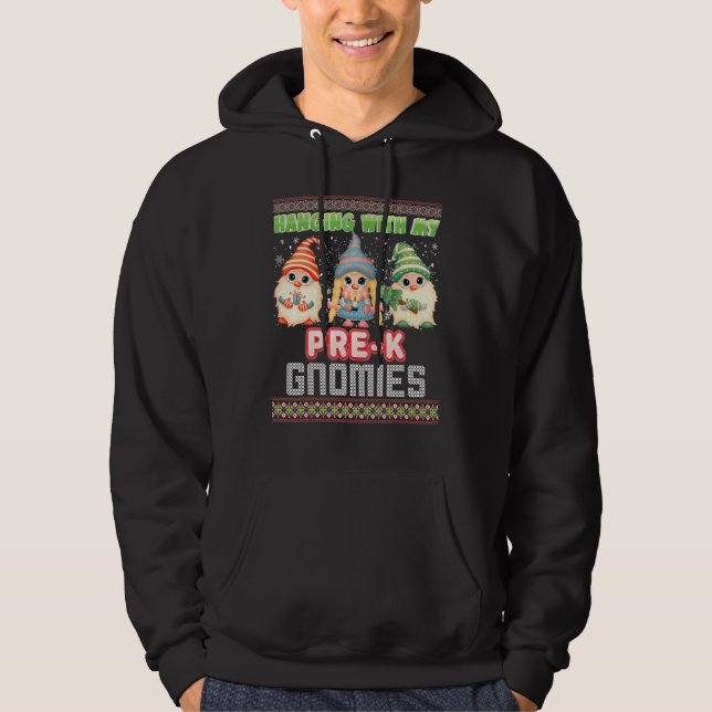 Hängande med min förkroppsligade Gnomies ugly Swea Hoodie (Framsida)