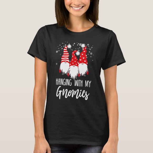 Hängande med min Gnomies Garden-jultoman T Shirt (Framsida)
