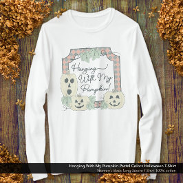 Hängande med min Pumpkin-Pastel Färg Halloween T Shirt