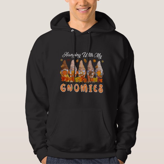 Hängande med mina drömmar Julgrum Gnomes Ugly Hoodie (Framsida)