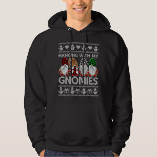 Hängande med mina drömmar Julgrum Gnomes Ugly Hoodie