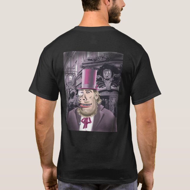 Hängande med svart T-shirt av Hyde manar bakåt (Baksida)