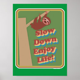 Hängande motto för återgående, långsam Roligt av l Poster