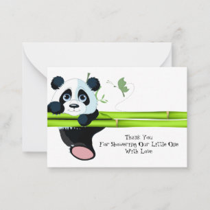 Hängande panda-tackkort anteckningskort