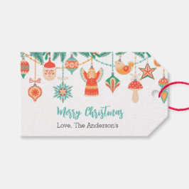 Hängande prydnader Julklappsmärke Presentetikett