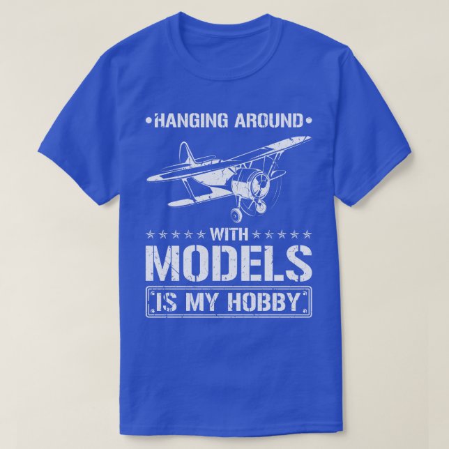 Hängande runt med modeller Flygplan RC flygande T Shirt (Design framsida)
