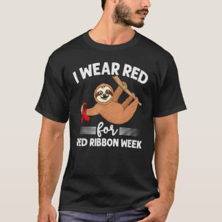 Hängande sengångare Vi bär rött för Red Ribbon Wee T Shirt