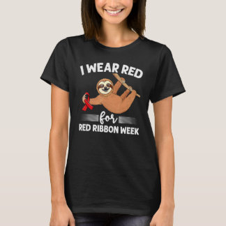 Hängande sengångare Vi bär rött för Red Ribbon Wee T Shirt