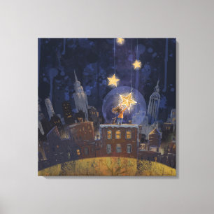 Hängande stjärnor Art Matte Canvastryck