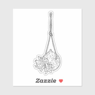 Hängande succulent Sticker Klistermärken