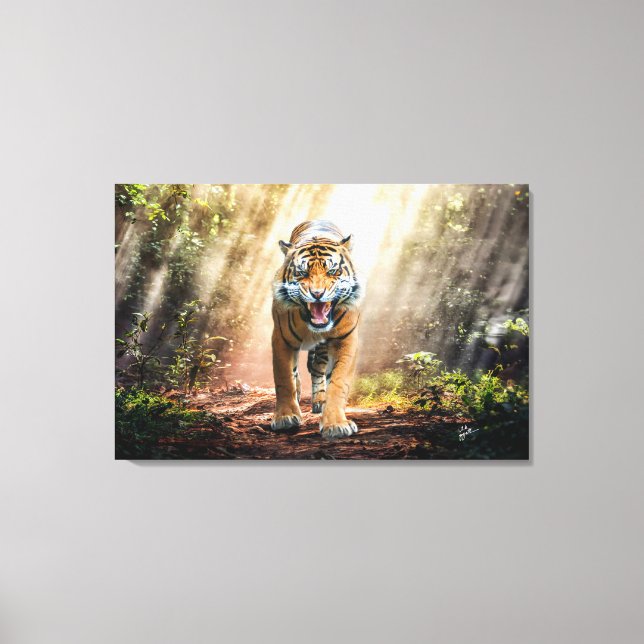 Hängande tiggare i jungle Fine Art 36x24 Canvastryck (Framsida)