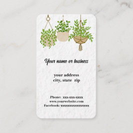 Hängande växter visitkort