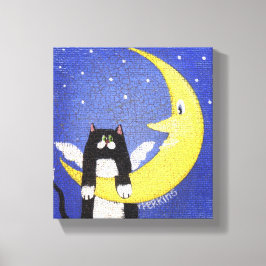 Hängande vid Måne Canvastryck