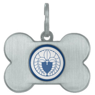 Hängande wisteria i cirkel ID-bricka husdjur