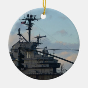 Hangarfartyg i New York Julgransprydnad Keramik