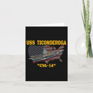 Hangarfartyg Uss Ticonderoga Cva-14 Veteraner D Kort