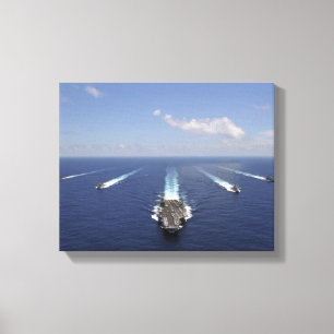 Hangarfartyget USS Abraham Lincoln Canvastryck