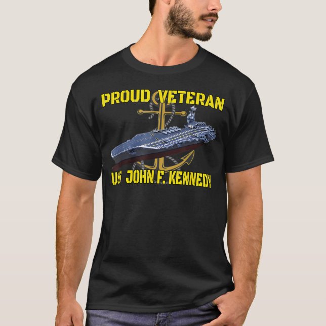 Hangarfartyget Uss John F Kennedy Veteran Day T Shirt (Framsida)