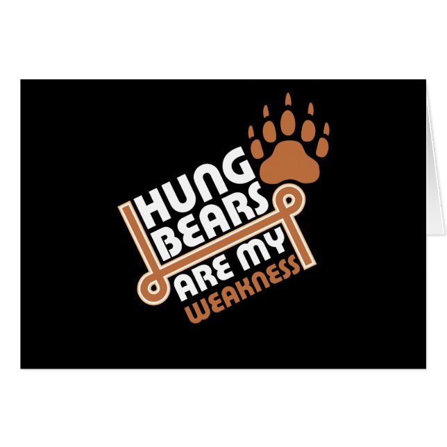 Hängda björnar är min svaghetsvarv hälsningskort (Framsidan Horizontal)