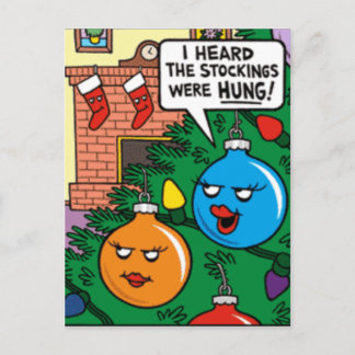 Hängda strumpor helg vykort