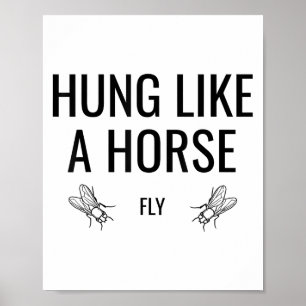 Hängde som en hästfluga - Roligt Sarksast Hästflug Poster