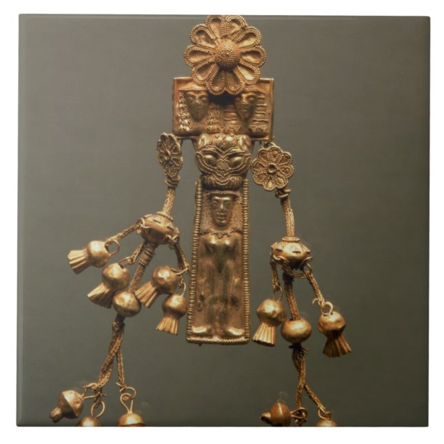 Hänge från den Camiros necropolisen, c.630-620 BC Kakelplatta (Framsidan)
