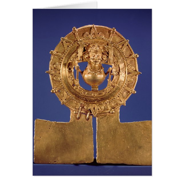 Hänge som föreställer en soldisk, Zaachila Hälsningskort (Framsidan)