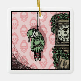 Hanged Elf Doll - Pop Goth Helgdag Julgransprydnad Keramik