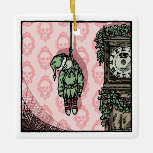 Hanged Elf Doll - Pop Goth Helgdag Julgransprydnad Keramik