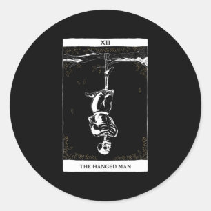 Hanged Man - Tarot Card-gåva Runt Klistermärke