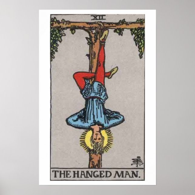 Hanged Man Tarot Card Poster (Framsidan)