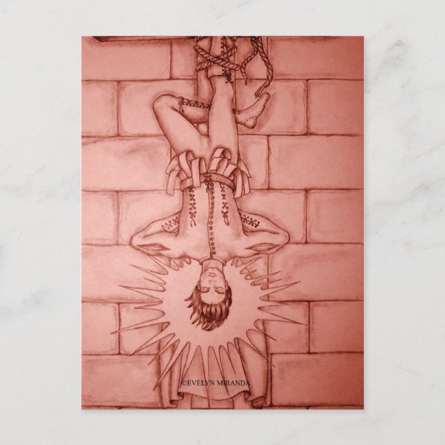 Hanged Man Tarot Card Vykort (Framsida)