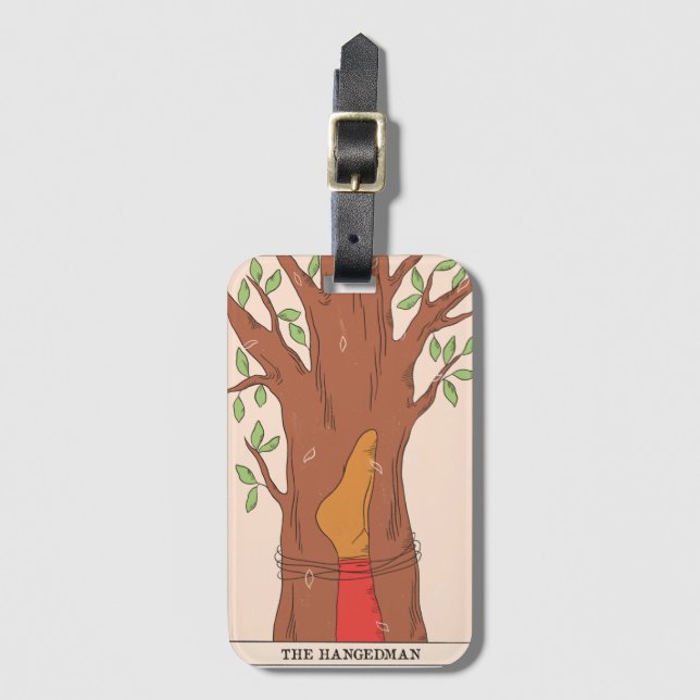 Hanged Man tarot major arcana träd foot Bagagebricka (Framsida vertikal)