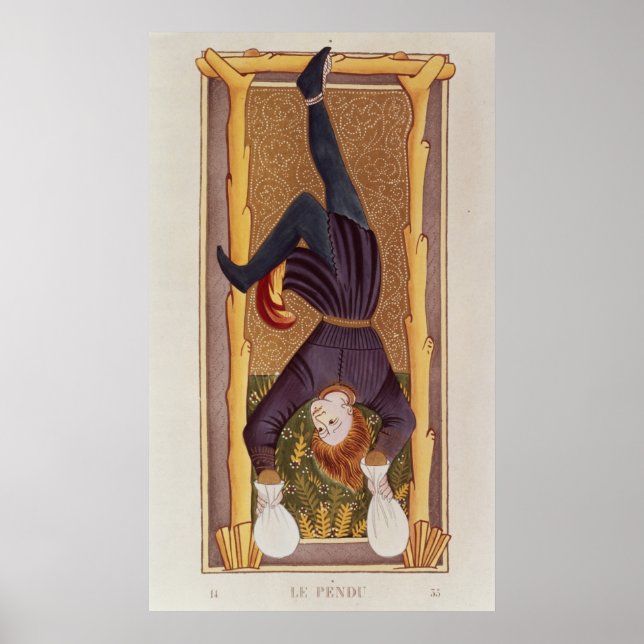 Hanged Man, tarotkort, Fransk Poster (Framsidan)