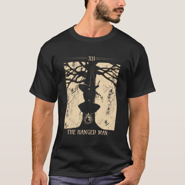 Hanged Mystic Tarot Card T Shirt (Framsida)