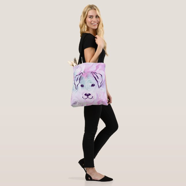 Hänger lös den blom- totot för elegant linjerhund tygkasse (På modell)