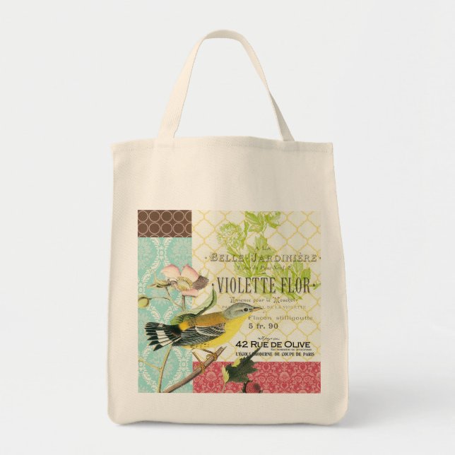 Hänger lös den franska fågeltotot för modern tygkasse (Framsidan)