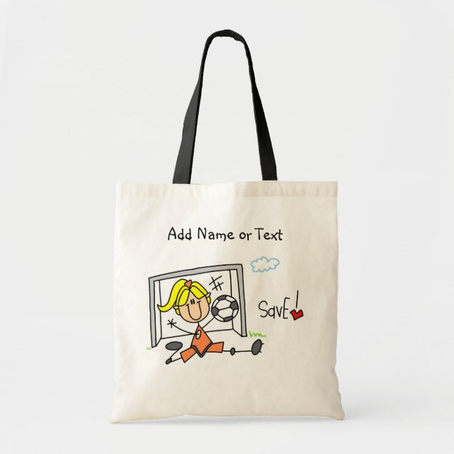 Hänger lös den kvinnliga fotbollgoalien för stick tygkasse (Framsidan)