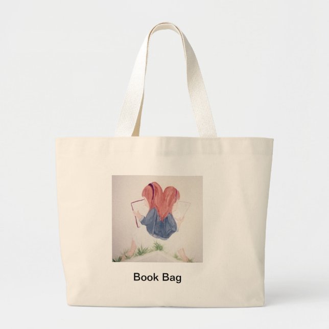 hänger lös den läs- totot för liten flicka jumbo tygkasse (Framsidan)