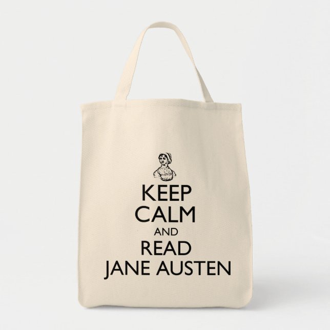 Hänger lös den lugnaa och lästa Jane Austen totot Tygkasse (Framsidan)
