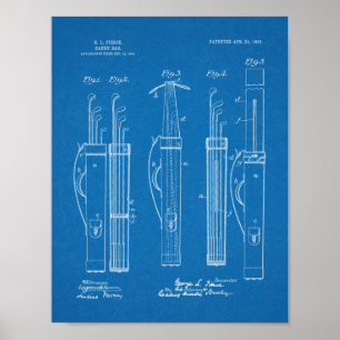 Hänger lös golfklubbcaddyen 1903 det patenterade poster