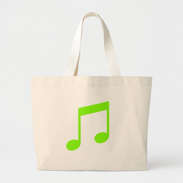 Hänger lös grön musik för limefrukt jumbo tygkasse (Framsidan)